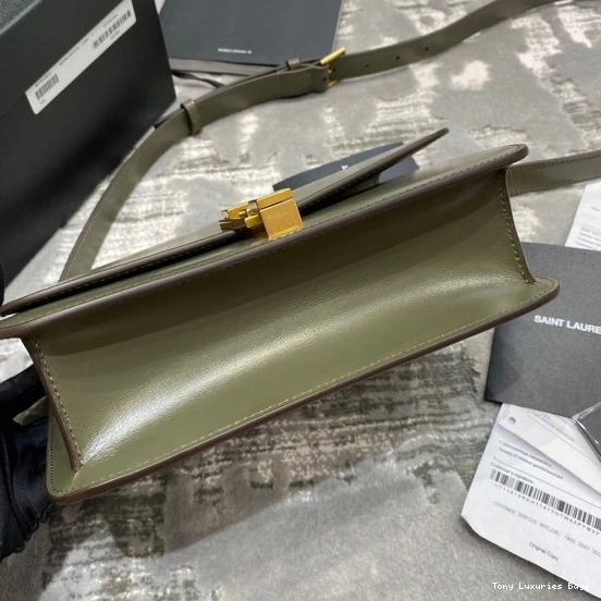 Tony Luxuries SMOOTH SATCHEL IN YSL LOULOU CARRE LEATHER 0712